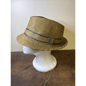 Men's Fedora 777 Lucky Hat Black/white Trim Mesh Lined